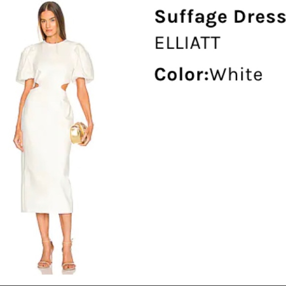 Elliatt Suffage White Midi Dress